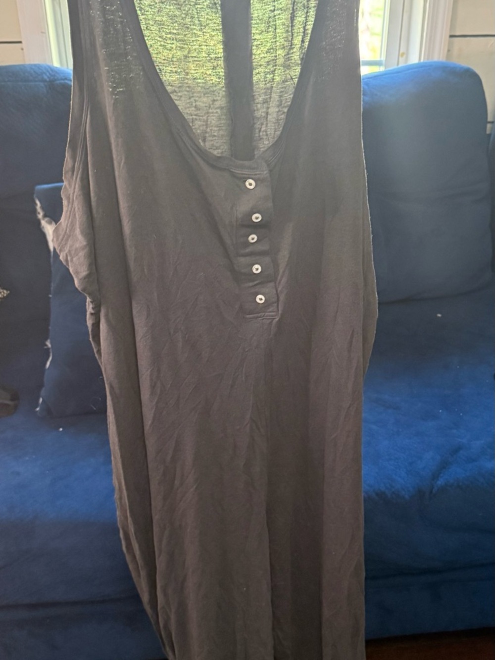 Old Navy Black Sleeveless Henley Romper